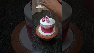 Raspberry Colour Combination Cake Disgn 🎂cake cakesbymkb birthdaycake mkbcakeshorts mkbcakechef [upl. by Weisburgh]