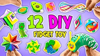 Let’s Make 12 MOST VIRAL Paper Fidget Toy Crafts  EASY TUTORIAL🤩 [upl. by Rotman]