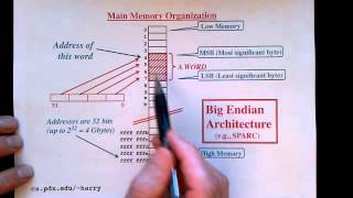 Lecture 712 Storing Numbers in Memory and Byte Ordering [upl. by Tarttan]