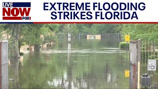 Extreme flooding strikes Florida at least 1 dead  LiveNOW from FOX [upl. by Ellenij]