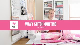 Wavy Stitch Quilting  How to quilt your own quilts [upl. by Einnahc]