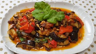 TUTTA LA FAMIGLIA AMERÀ QUESTA RICETTA GOLOSISSIMA  CAPONATA DI MELANZANE SICILIANA ORIGINALE [upl. by Nnaira350]