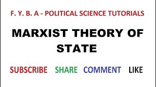 Marxist Theory of State  VI [upl. by Asilat]