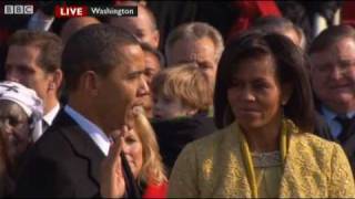 Barack Obama Oath of Office  Sworn In  President Obama The Inauguration  BBC News [upl. by Aiket]