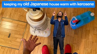 OLD Cold Japanese House burning kerosene indoors [upl. by Aramoiz324]