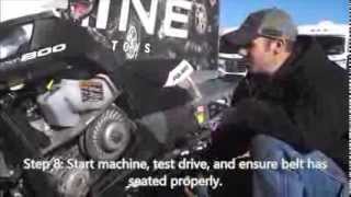 How to change a belt on a 2013 Polaris PRO RMK snowmobile [upl. by Abbotsun]