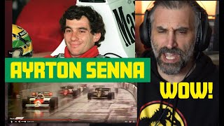 Top 10 Moments of Ayrton Senna Brilliance  ITALIAN GRINGO REACTION [upl. by Mortensen]