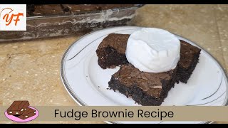 Chocolate Fudge Brownie Recipe Without Butter at Home  Quick and Easy Steps  Cooking with YF [upl. by Dix316]