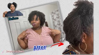 TEXTURIZING MY 4C HAIR  First time at home  Before amp After I LOVE MY RESULTS  BeeSaddity TV [upl. by Abramo]