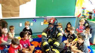 Firemen teach your preschool child about fire safety [upl. by Anertal]