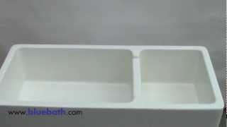 Double Bowl Fireclay Kitchen Sink AB4019 by Alfi Brand For Sale At Bluebathcom [upl. by Elstan]