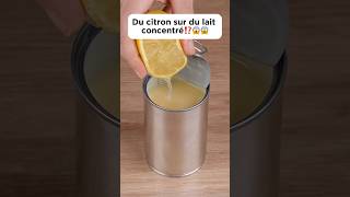 Du citron sur du lait concentré⁉️😱😱 cooking recette delicious milk lemon découverte pourtoi [upl. by Oelak900]