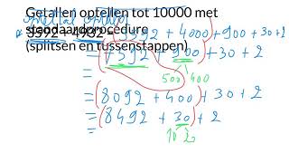 optellen met getallen tot 10000 met standaardprocedure [upl. by Newnorb]