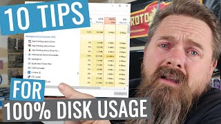 100 Disk Usage 10 Tips for Windows 10 [upl. by Elletsyrc]