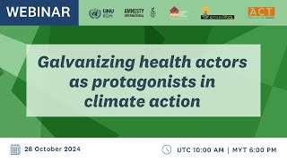 Galvanizing health systems researchers policymakers amp health care workers in climate action [upl. by Apurk]