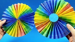 DIY Paper Crafts  How to Make Paper Rosettes Medallions Fans for Party Decoration [upl. by Akihsan]