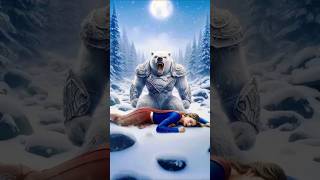 Spiderman vs bull supergirl vs bear battle thons ytshorts [upl. by Aihseyt]