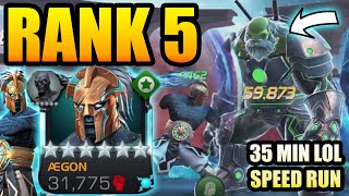 6 Star Rank 5 Aegon 35 Minute Labyrinth Speed Run  Beyond God Tier  Marvel Contest of Champions [upl. by Armalla]