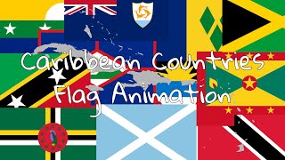 Caribbean Countries Flag Animation [upl. by Maidel]