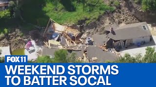 Tracking Easter weekend storms possible mudslides flooding in Southern California [upl. by Thgirw]