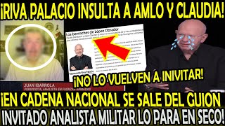 EN CADENA NACIONAL INVITADO MILITAR HUM1LLA A RIVA PALACIO QUE INSULTA AL PRESIDENTE AMLO Y CLAUDIA [upl. by Acinad97]