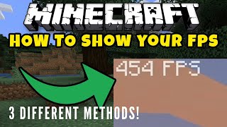 Minecraft Java How To Show amp Display FPS counter 3 Different Ways Minecraft Tutorial [upl. by Rowley]