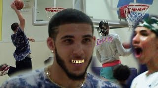 LiAngelo Ball DUNKFEST DuRag LaMelo GOES IN BETWEEN LEGS Future Lakers ICED OUT [upl. by Siuoleoj374]