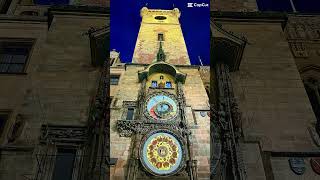 Prague Astronomical Clock medival clock old czechrepublic europe travel beutifull [upl. by Enelez]