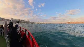 Bosphorus Cruise at sunset Istanbul Turkey [upl. by Kcirdle]