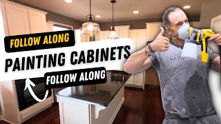 Painting Kitchen Cabinets  Client Job Follow Along [upl. by Lasley599]