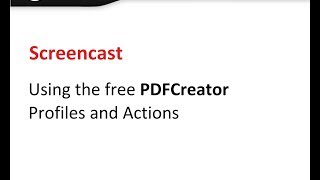 PDFCreator  Convert files to PDF using Profiles and Printers [upl. by Eemyaj]