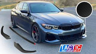 M340i Carbon Fiber Front Lip Install DIY  EHOONS G20 Build Ep 9 [upl. by Rivalee]