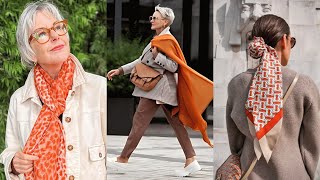 9 Simple Tips on How to Wear Scarves for a Chic and Elegant Style  Natural Fashion for Women Over60 [upl. by Buyer]