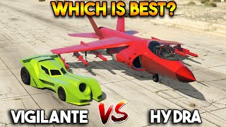 GTA 5 ONLINE  VIGILANTE VS HYDRA CAR VS JET [upl. by Schenck]