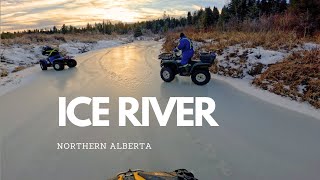 Northern Alberta Frozen River ATV  Quad [upl. by Phia]