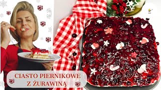 Najprostsze PIERNIKOWOŻURAWINOWE ciasto na święta bez pieczenia [upl. by Janis598]