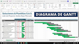 Crea un DIAGRAMA DE GANTT Interactivo y Dinámico en Excel Desde Cero [upl. by Nwotna]