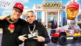 Inside MAGARappers DRIP Kingdom 1000000 Trump RollsRoyce 250000 Gold amp Diamond MAGA Chain🔥 [upl. by Aynatahs]