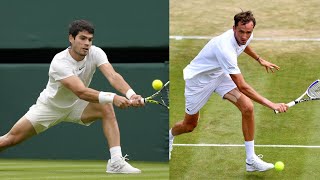 Alcaraz vs Medvedev Practice Set Highlights  Wimbledon 2024 [upl. by Pinebrook]