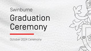 Swinburne Graduation 3 October 2024 1000am [upl. by Pedaias]