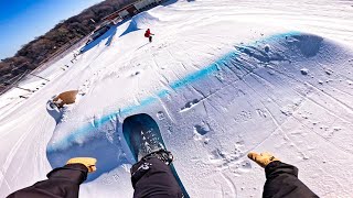 POV  EPIC DAY Snowboarding at Hyland Hills MN [upl. by Lebazej]