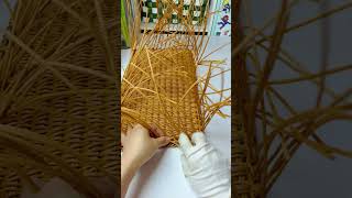 How to weave big storage basket with rattan diy rattan basketmaking [upl. by Ferrick861]