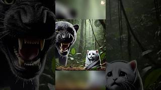 Kitten Lost in the Forest a Black Panther Adopts the Kitten 😭 Sad Cat Story shorts cat cattales [upl. by Ennahtebazile983]