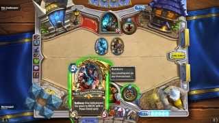 Hearthstone  Elite Tauren Chieftain Rock card in action [upl. by Dikmen]