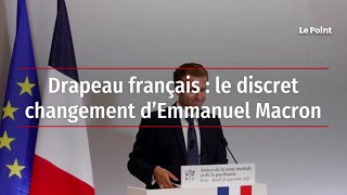 Drapeau français  le discret changement d’Emmanuel Macron [upl. by Cyprus]