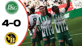 St Gallen Vs Young Boys 40 All Goals Results Extended Highlights [upl. by Esinehc520]