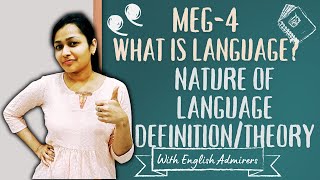 Block1 Unit1 What is language Introduction meaning definition origination and theories Hindi [upl. by Miksen]