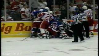 Chris Chelios Vs Theoren Fleury 091701 [upl. by Ynnohj]