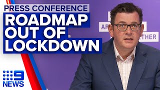 Coronavirus Victorian Premier announces fivestep roadmap out of lockdown  9News Australia [upl. by Gaspar20]