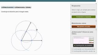 Construir una bisectriz usando regla y compás [upl. by Lynea]
